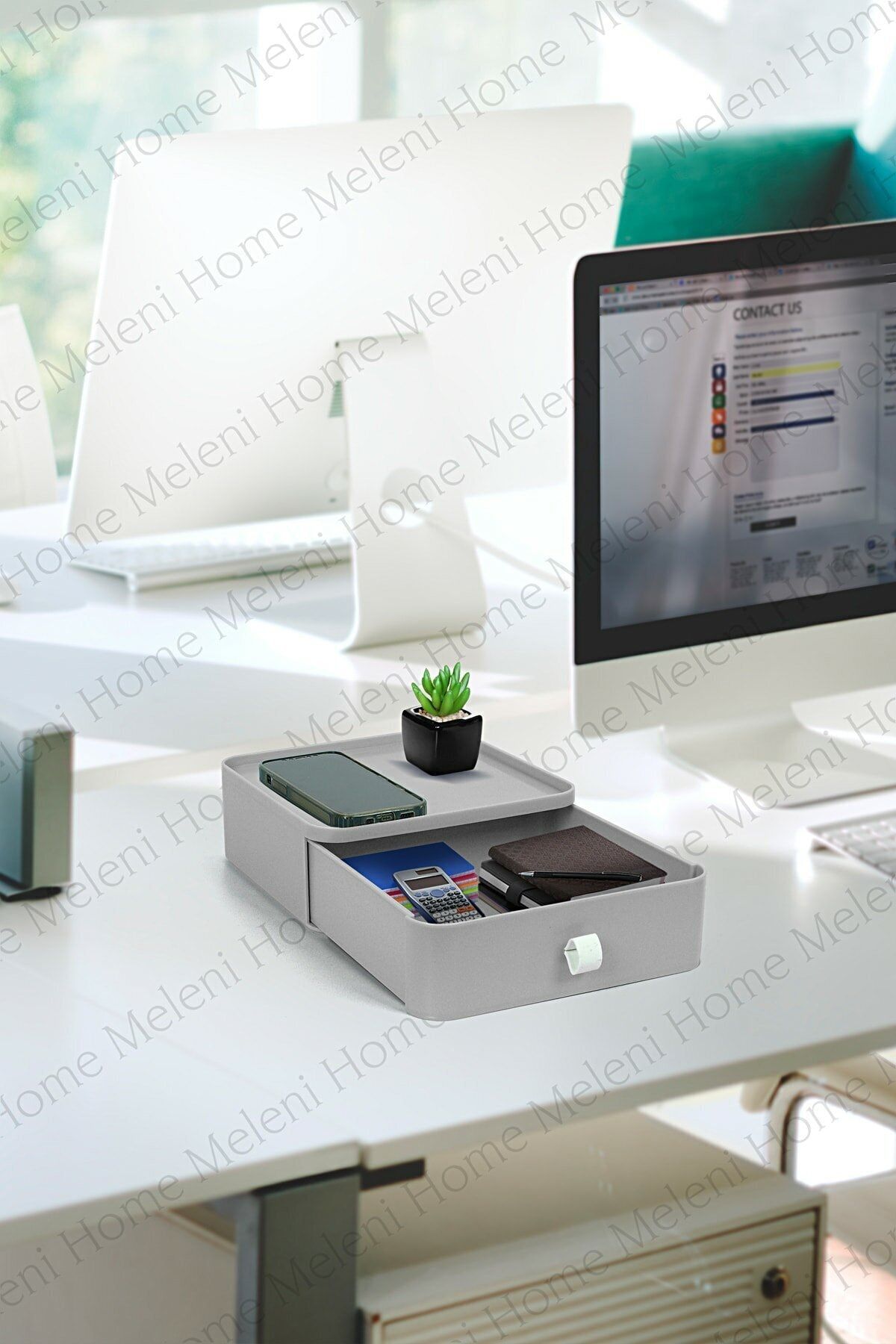 AHİR TİCARET Sertar Organizator De Birou – Cutie De Depozitare Pentru Accesorii Pentru Bijuterii Pentru Machiaj - One Size