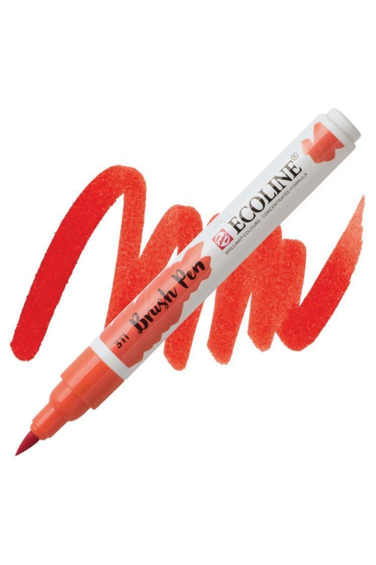 Talens-Ecoline Brush Pen Brush Tip Pen 311 Vermilion 2