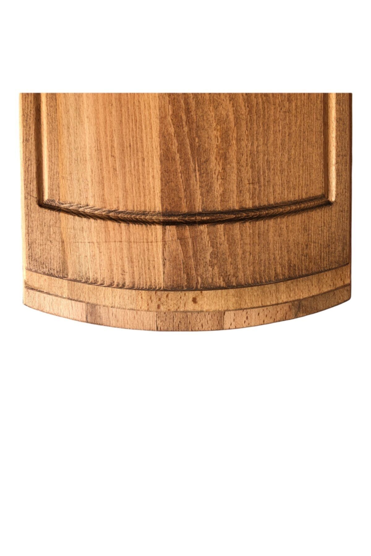 kütükland-Beech Oval Presentation Steak Chopping Cutting Board Small 6