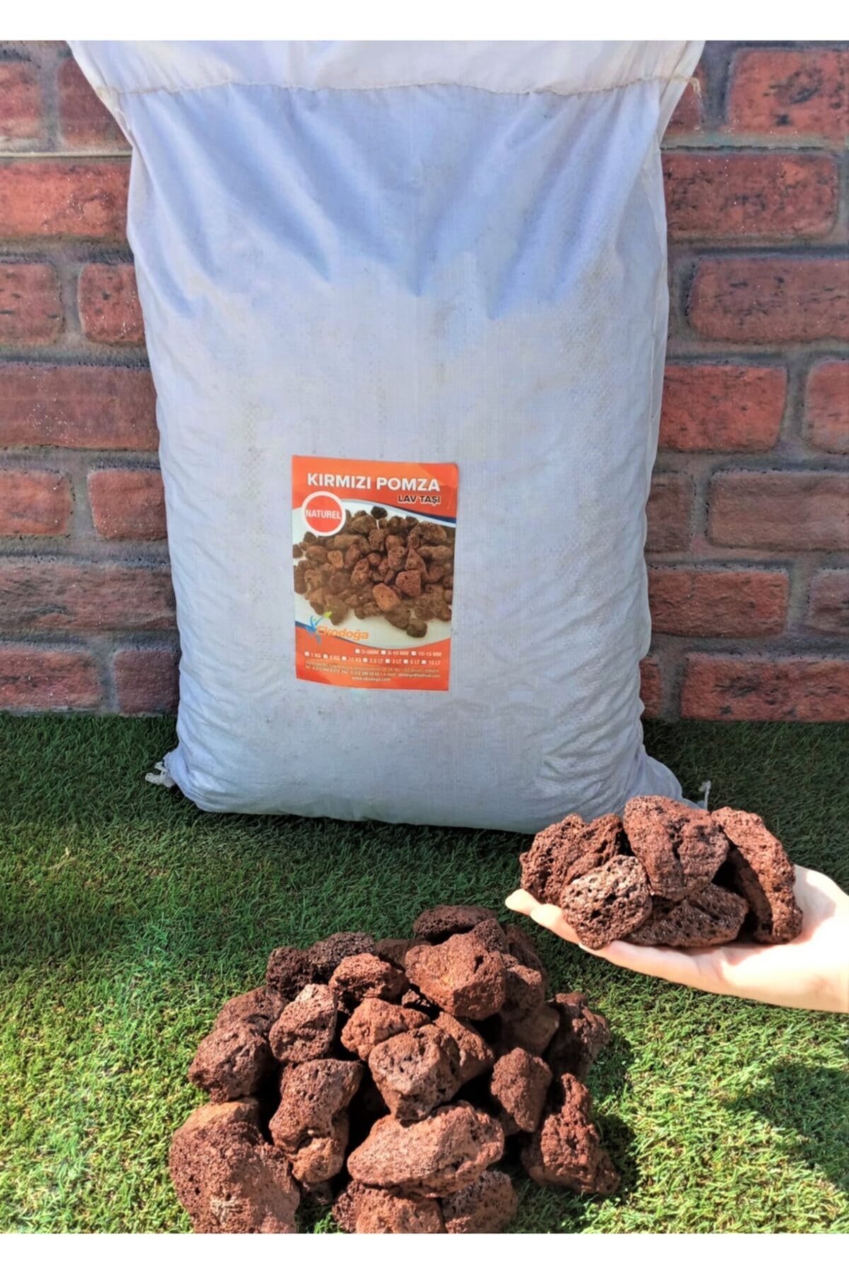 Mangal Taşı 25 Kg 5-10 Cm Gazlı Mangal Taşı Mangal Pomzası Iri Kırmızı Pomza Tüplü Mangal Taşı 3