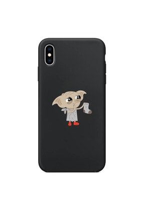 Iphone X Siyah Lansman Dobby Tasarımlı Dayanıklı Kılıf IPX-DOBB27