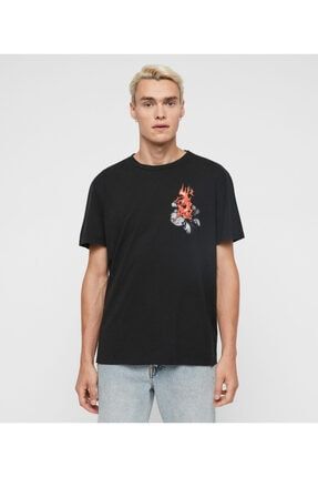 Flameflower Crew Siyah T-shirt ALS-FF-SS21