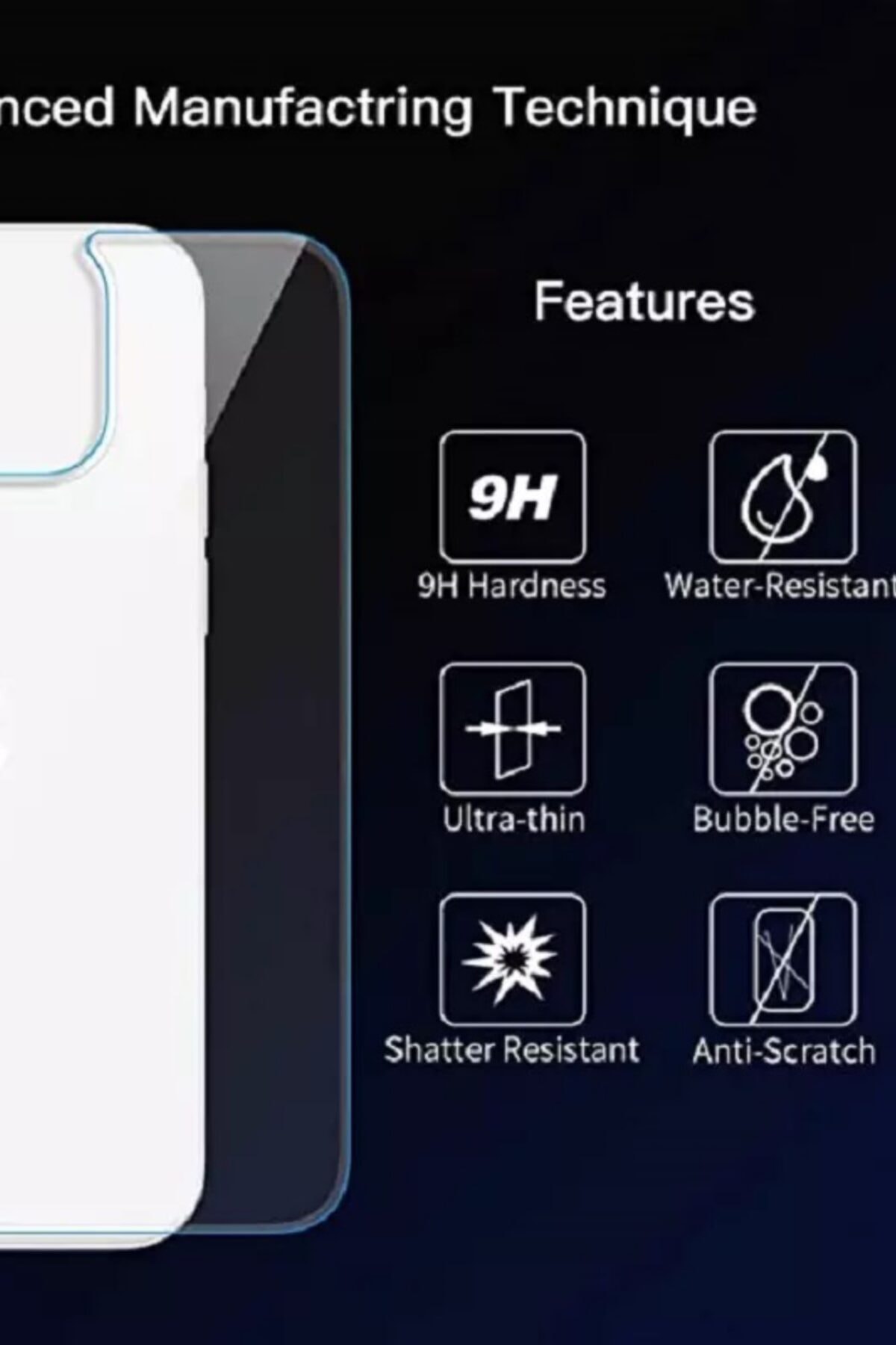 Iphone 12mini Uyumlu Kırılmaz Cam Koruyucu Dcx-9h Tempered Ön Ekran Ve Arka Panel Şase Tam Korumalı 3