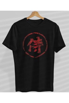 Japonca Yazı Baskılı Tişört PLBT00297