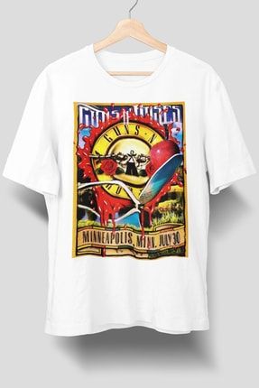 rock poster Guns and Roses dizayn tasarım baskılı tişört PLBGNR001B