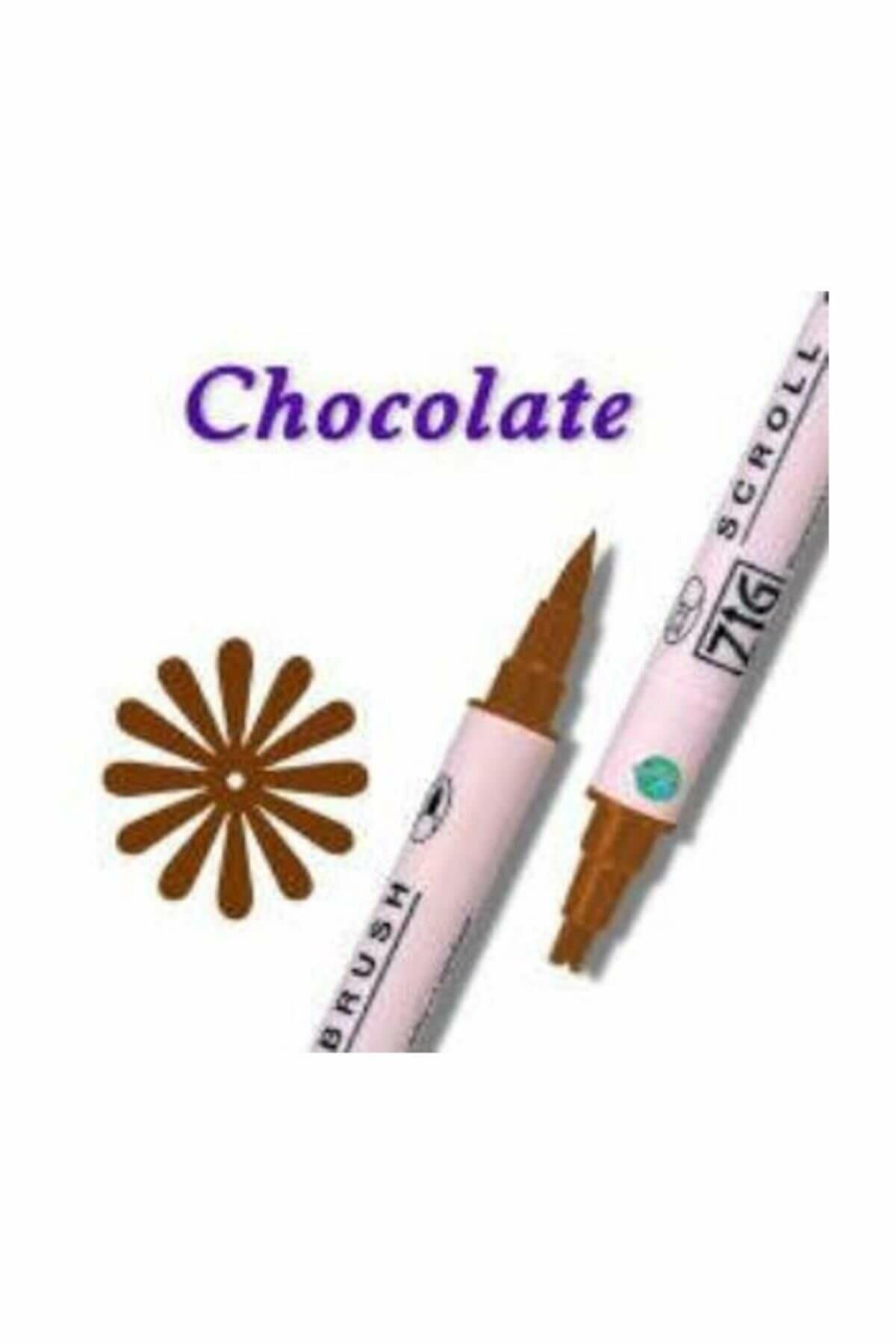 Zig-Scroll & Brush Double Line and Brush Tip Calligraphy and Shading Pen 062 Chocolate 3