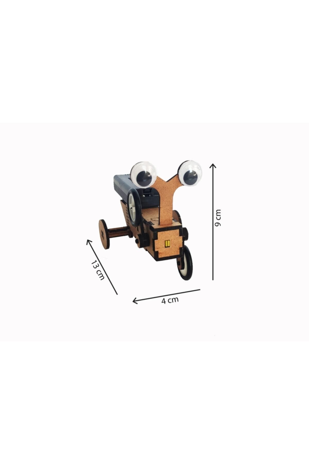 robotikşeyler-Wooden Educational Robotic Toy - DIY Set, Robotic Coding Paintable 5