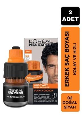 Men Expert One-twist Hair Color 02 Natural Black X2 36005240006392