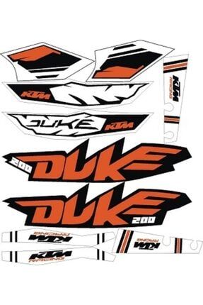Ktm Duke Sticker Set,beyaz Model Için 76555487776H