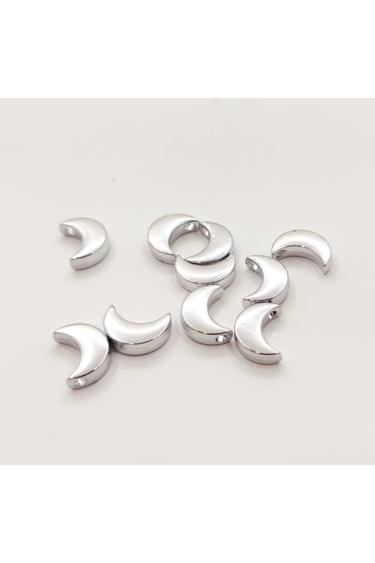 yiğit aksesuar-Silver Plated Moon Model Intermediate Apparatus 25 Pieces (DOES NOT FADE) 1