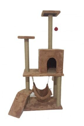 Hamaklı Kedi Oyun Evi(acık Kahverengi) JU002