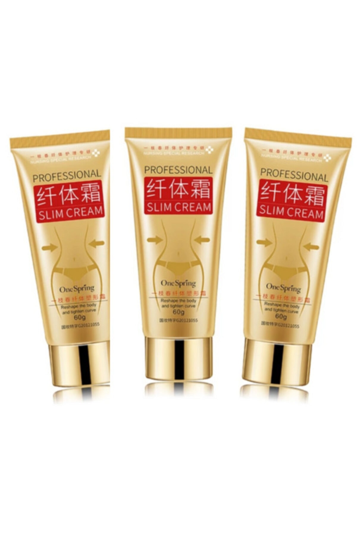 Slim Cream Sıkı ve İnce Görünüm Vücut Bakım Kremi 3 Lü 60 gr — MIN241