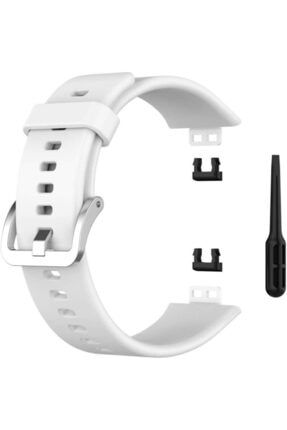 Huawei Watch Fit Elegant Için Silikon Kordon Beyaz fitelegXsil