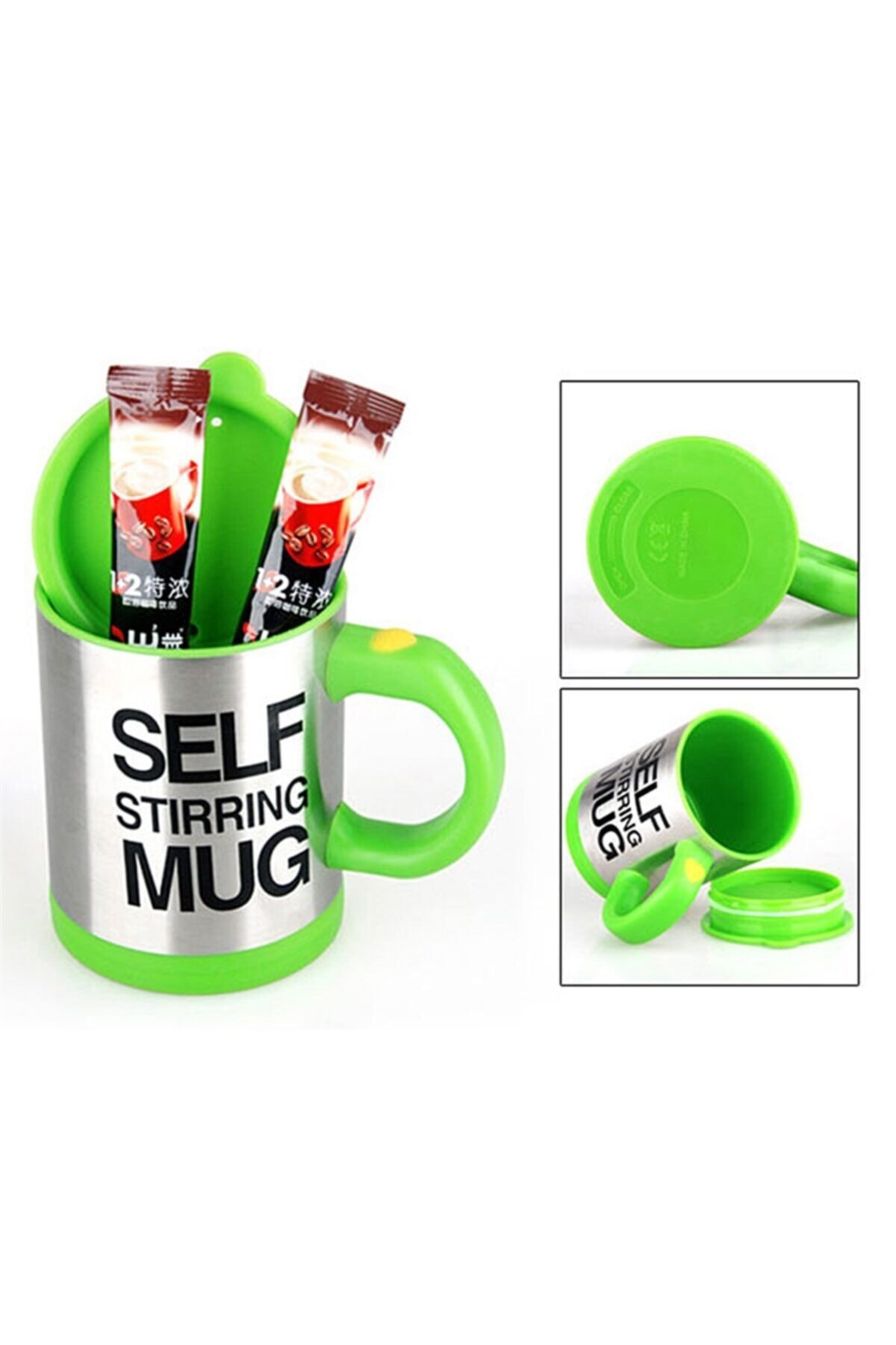 Personalized Self Mixing Mixer Mug Thermos Cup Green - Self Stirring Mug