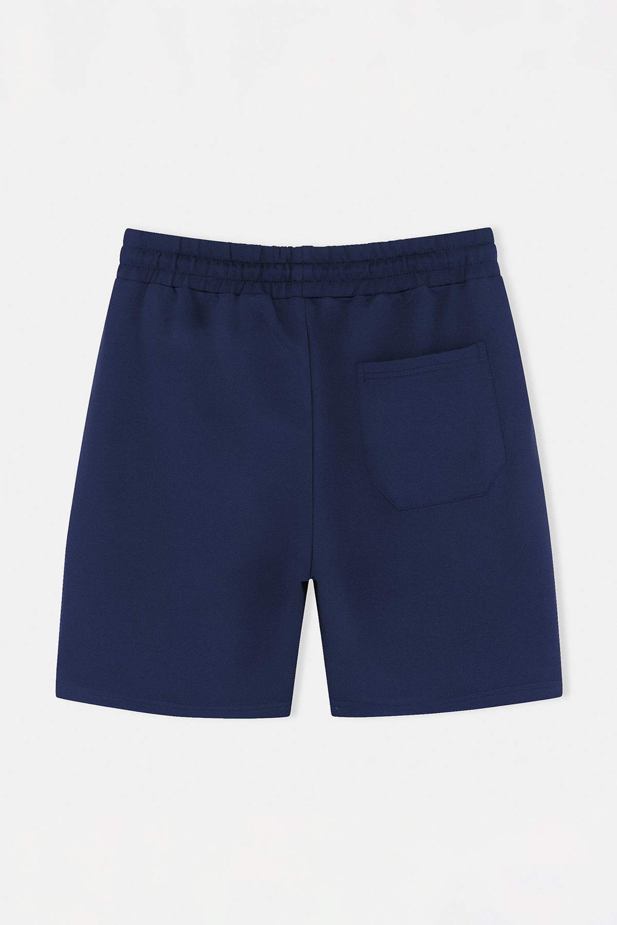 Trendyolmilla  Lacivert-Yeşil Basic Regular/Normal Kesim Düz 2'li Paket Şort TMNSS21SR0095 - Görsel 4