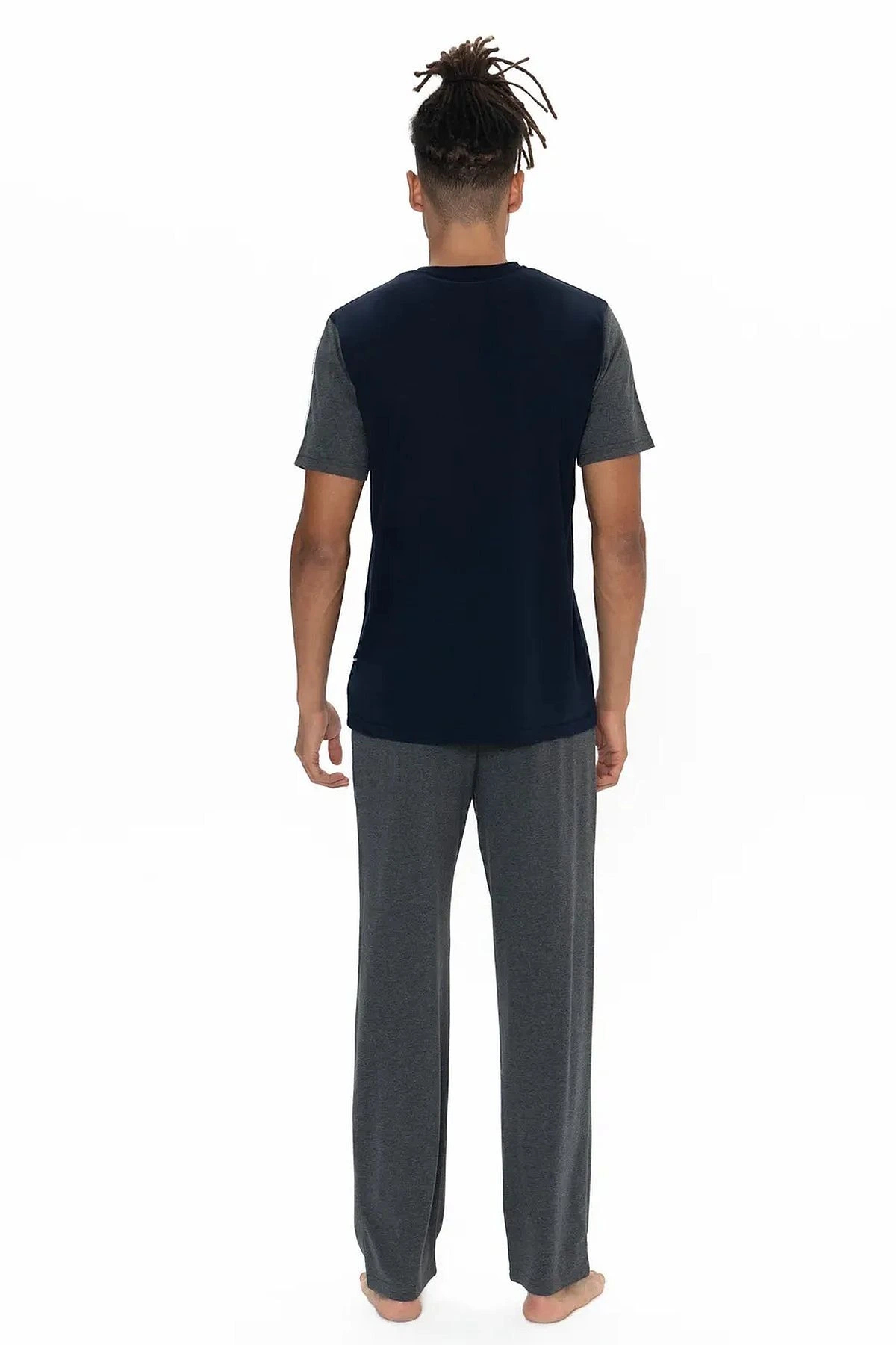 ست پیژامه و لباس خواب مردانه یقه گرد | یو اس پولو U.S. Polo Assn. USP18898 TR - تصویر 3