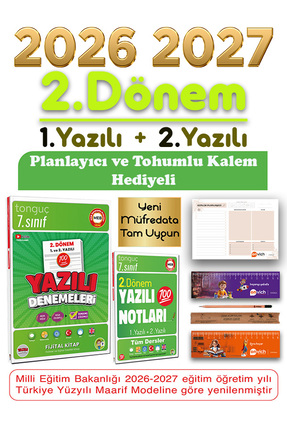 Tonguç Yayınları 7. Sınıf 2. Dönem Yazılı Denemeleri - 2. Dönem Yazılı Notlar...
