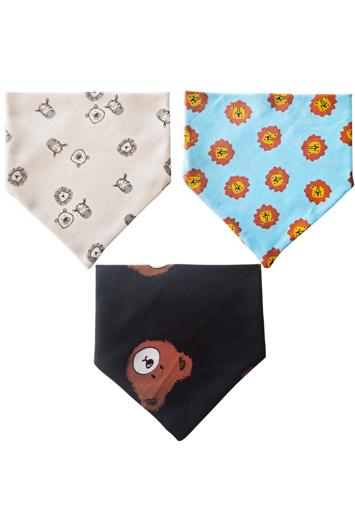 Baby Minik Üçgen Fular Penye Salya Ve Mama Önlüğü 10 Adet fotoğrafı 2 (önizleme)