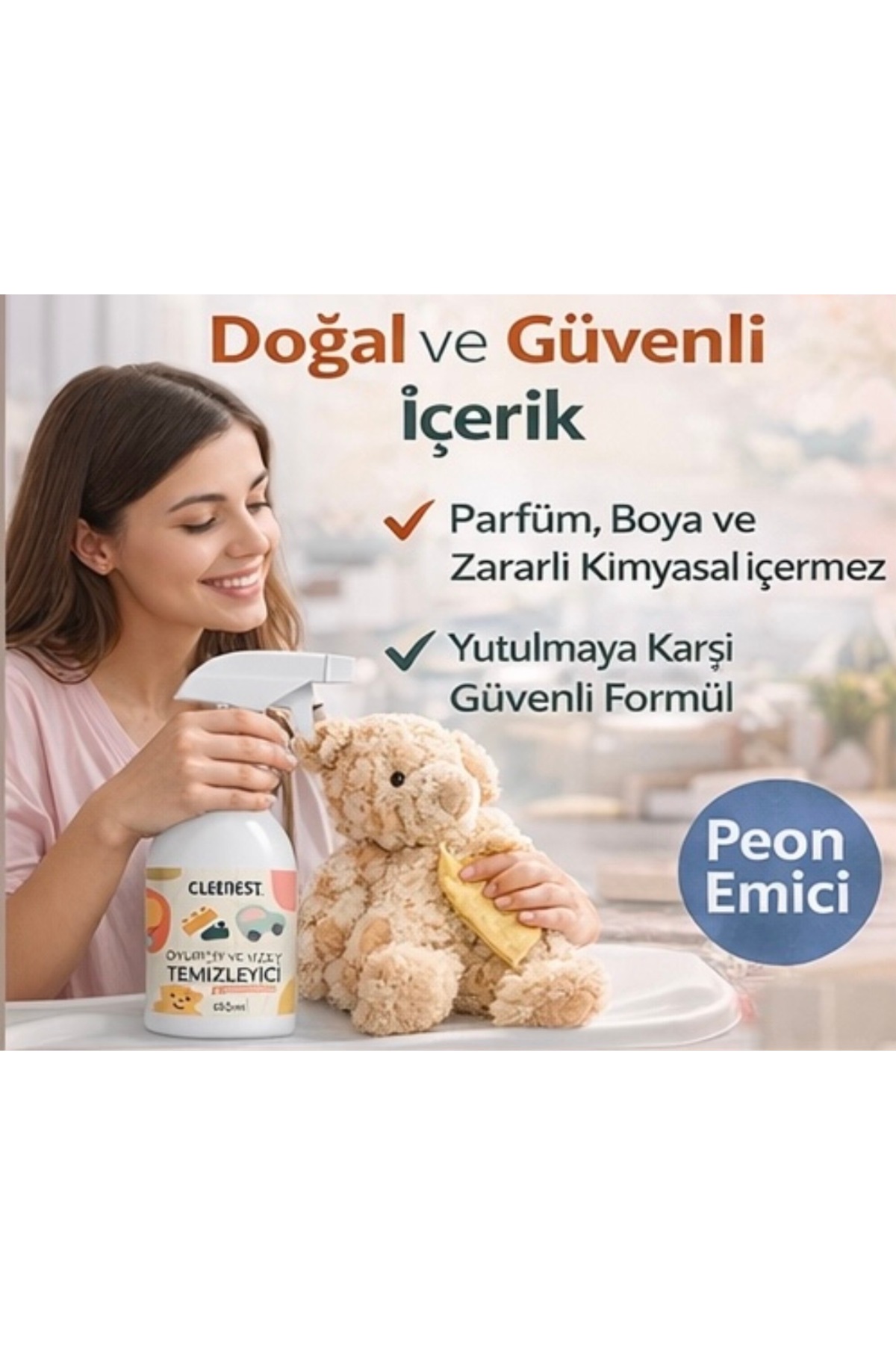 Cleenest Oyuncak Ve Gereç Temizleyici Parfümsüz 500 Ml fotoğrafı 2 (önizleme)