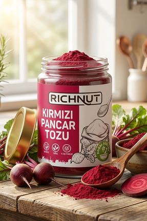 RİCHNUT Kırmızı Pancar Tozu - Katkısız Doğal