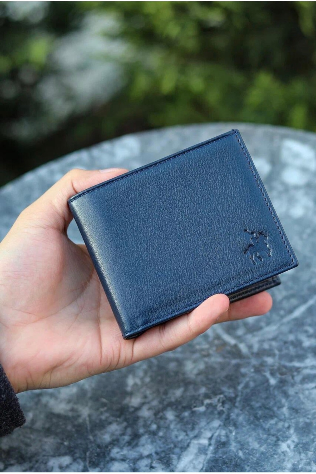 LEWİS POLO  Forse Hakiki Deri Bol Kartlıklı Kullanışlı Lacivert Erkek Cüzdanı