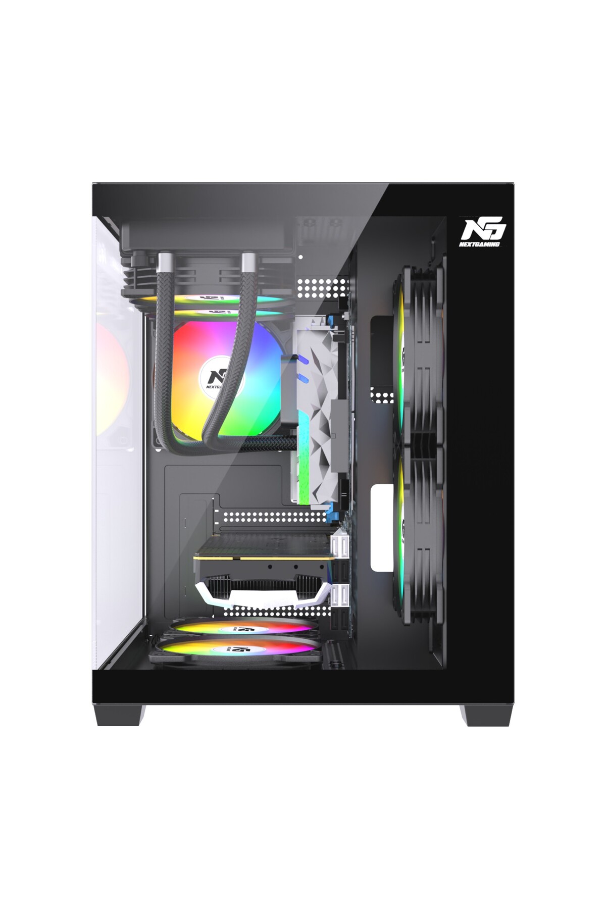 کیس کامپیوتر اوریون کیوب 5x با فن RGB قابل تعویض M-Atx رنگ مشکی