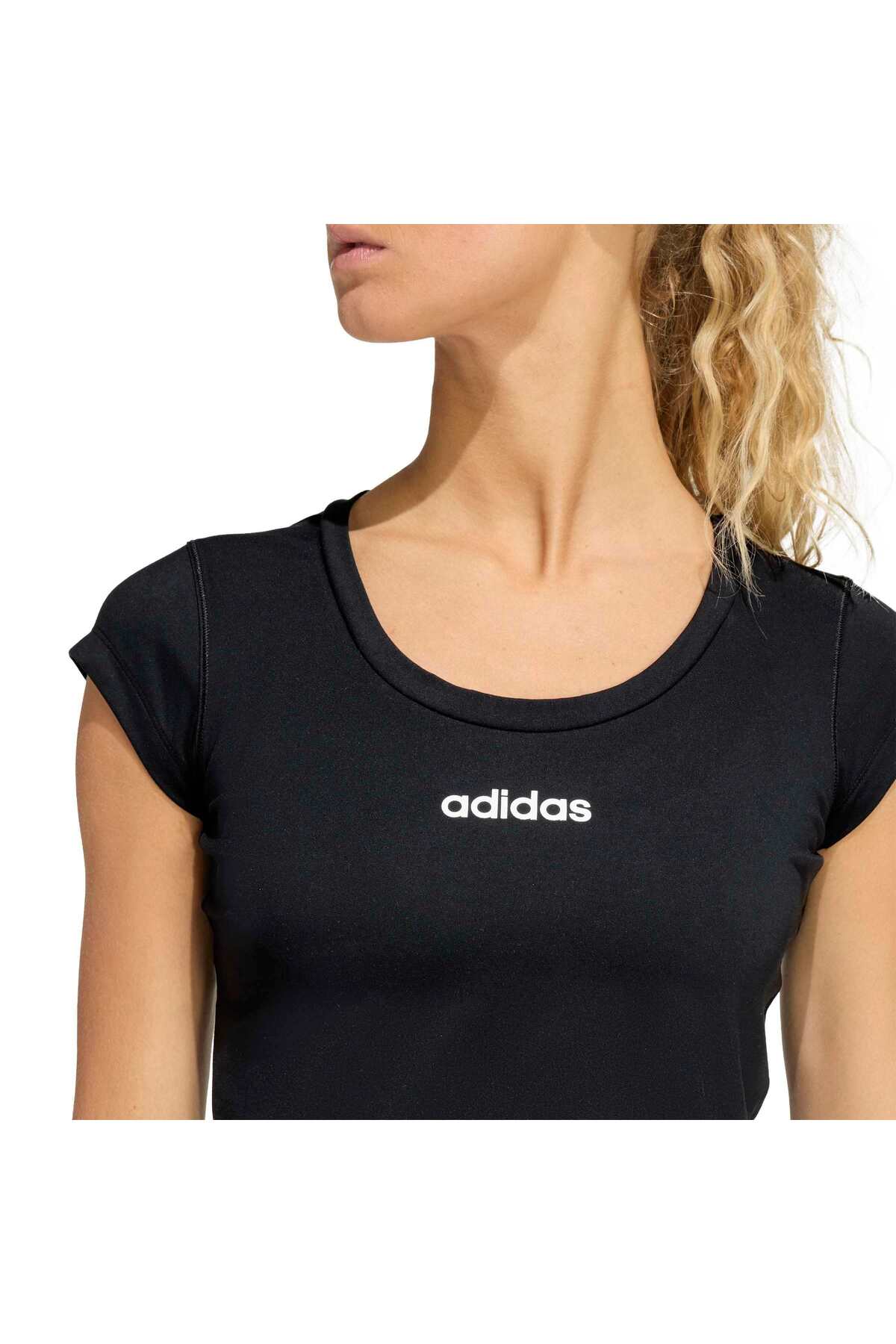 adidas Q1 Hyg Baby Tee Kadın Spor T-shirt KC7676 görsel 5