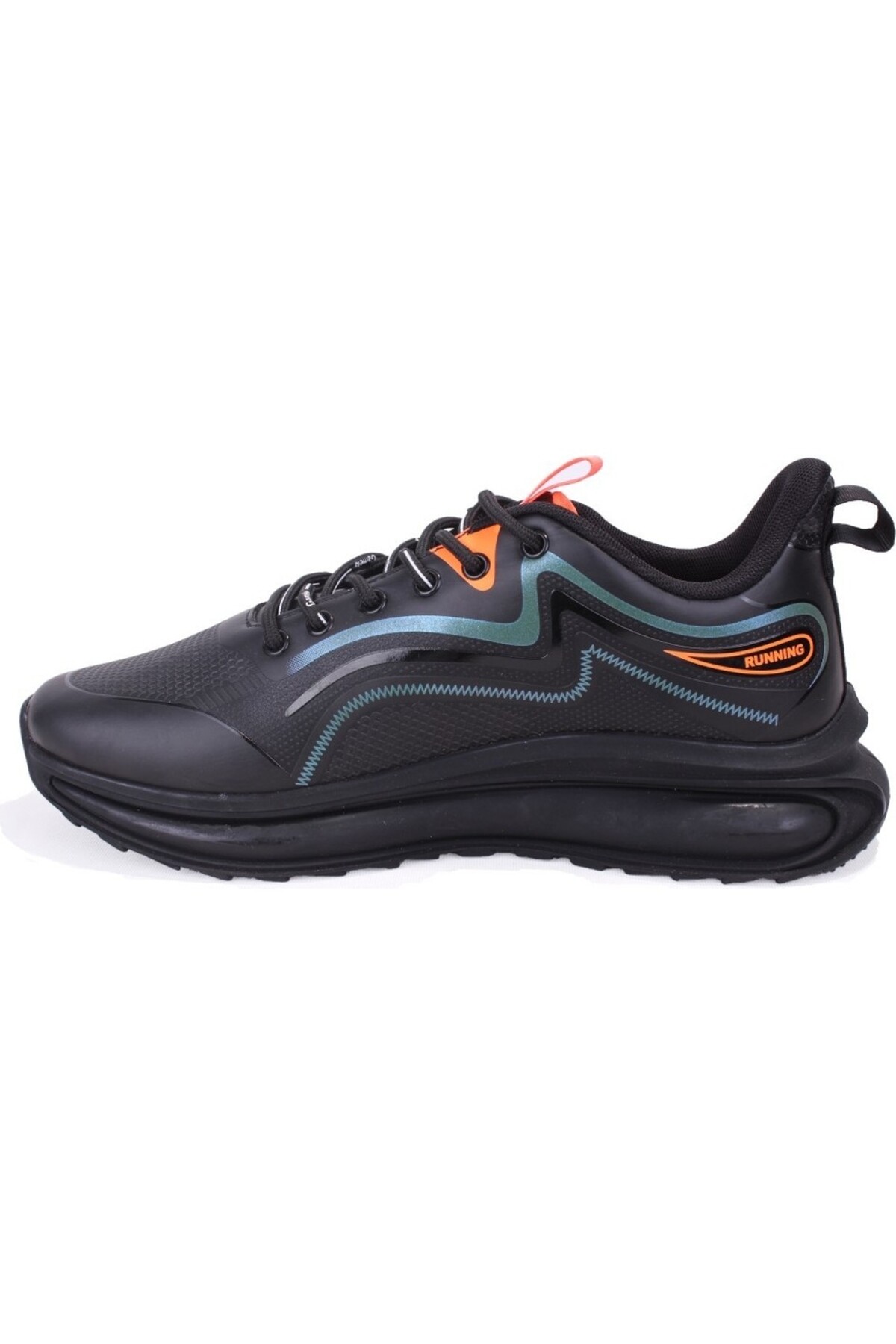 Crazy Erkek Siyah Air Ortopedik Memory Taban Running Koşu Yürüyüş Günlük Sneaker Spor Ayakkabı — مشکی Crazyy — تصویر 3 از 4