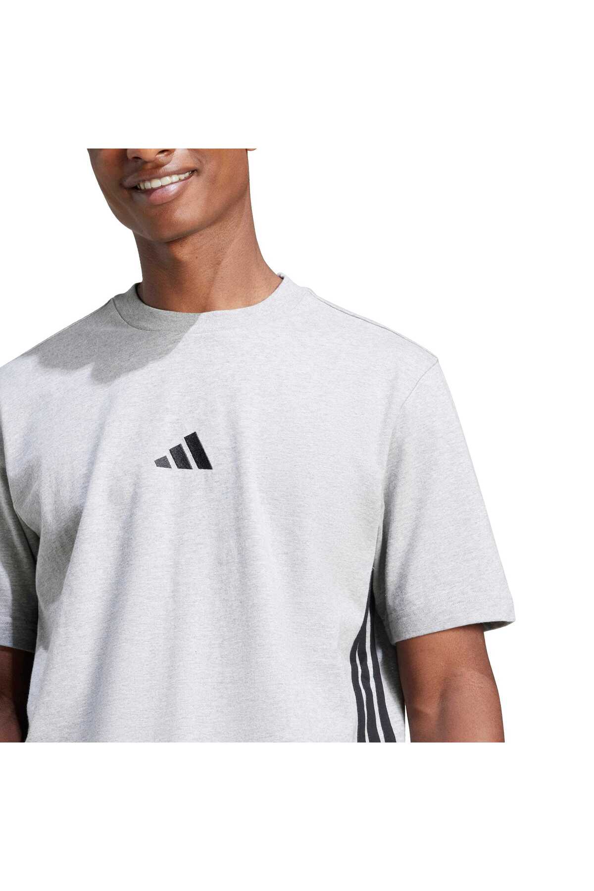 adidas M 3S Sj T Erkek Spor T-shirt JE6396 görsel 6