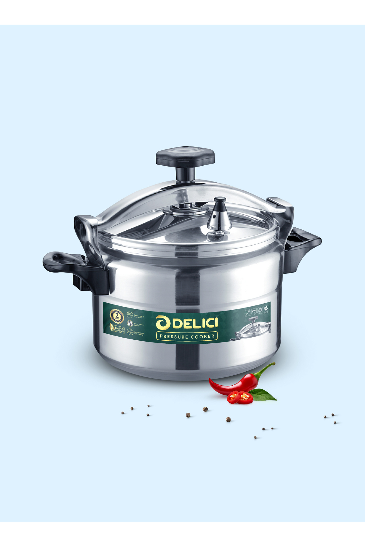 طنجرة ضغط ألومنيوم سعة 7 لترات من DPC7A مزودة بقفل...