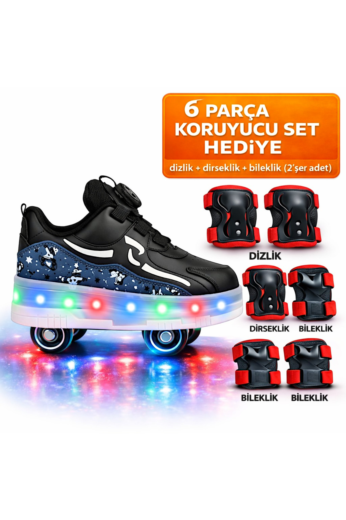 Patented skated LIGHTED SNEAKER SKATEBOARD