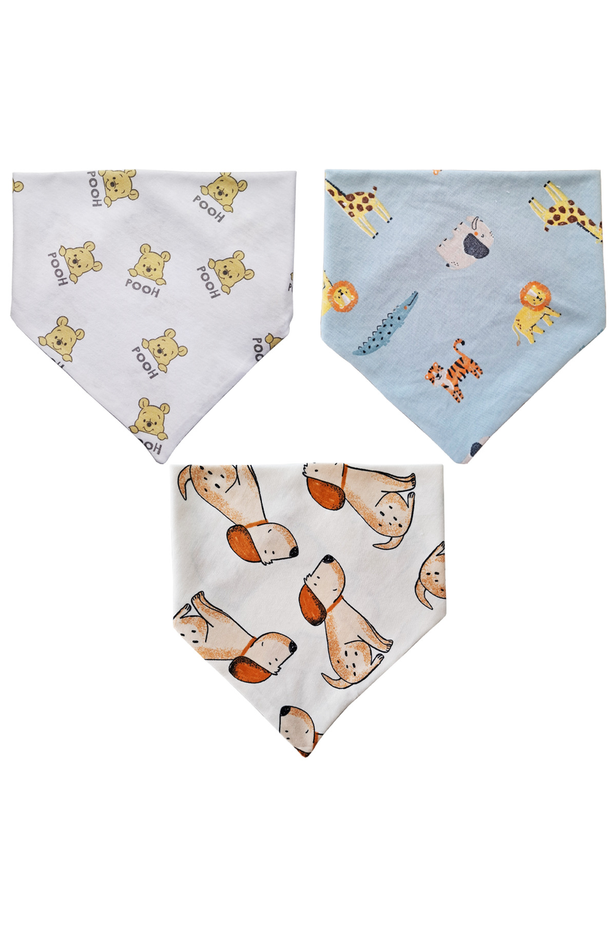 Baby Minik Üçgen Fular Penye Salya ve Mama Önlüğü 10 Adet fotoğrafı 4 (önizleme)