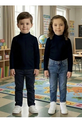 BİLGENS BUTİK Çocuk Unisex Pamuklu Siyah Badi