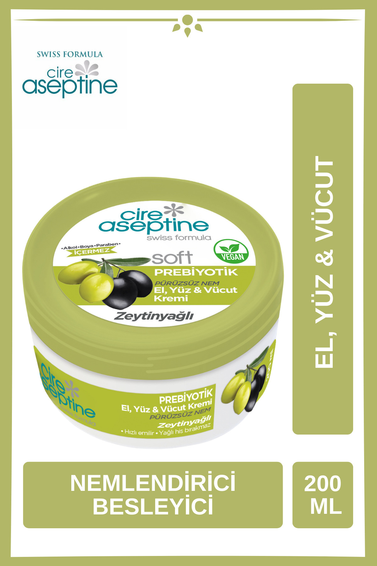 Cire Aseptine Soft Zeytinyağlı Nemlendirici Bakım Kremi 200 ml