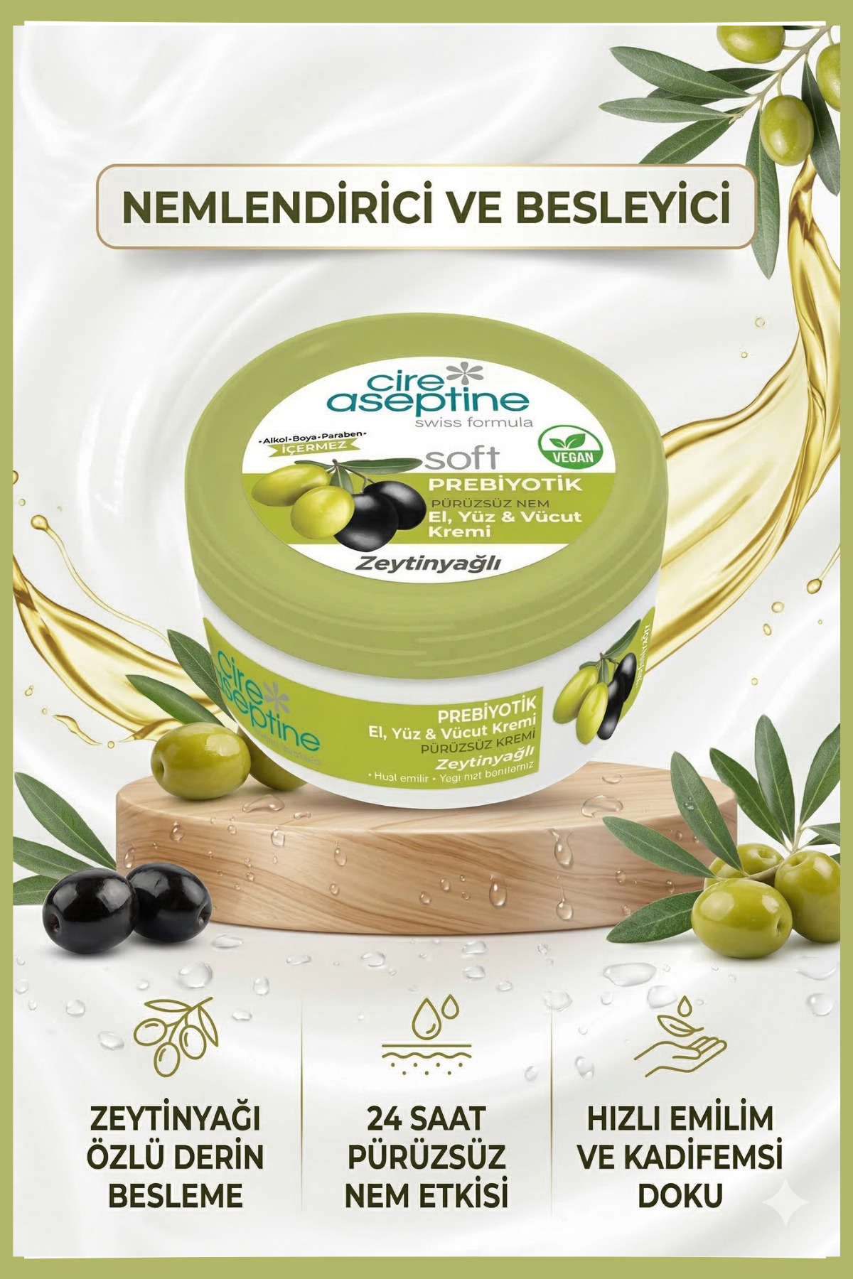Cire Aseptine Soft Zeytinyağlı Nemlendirici Bakım Kremi 200 ml