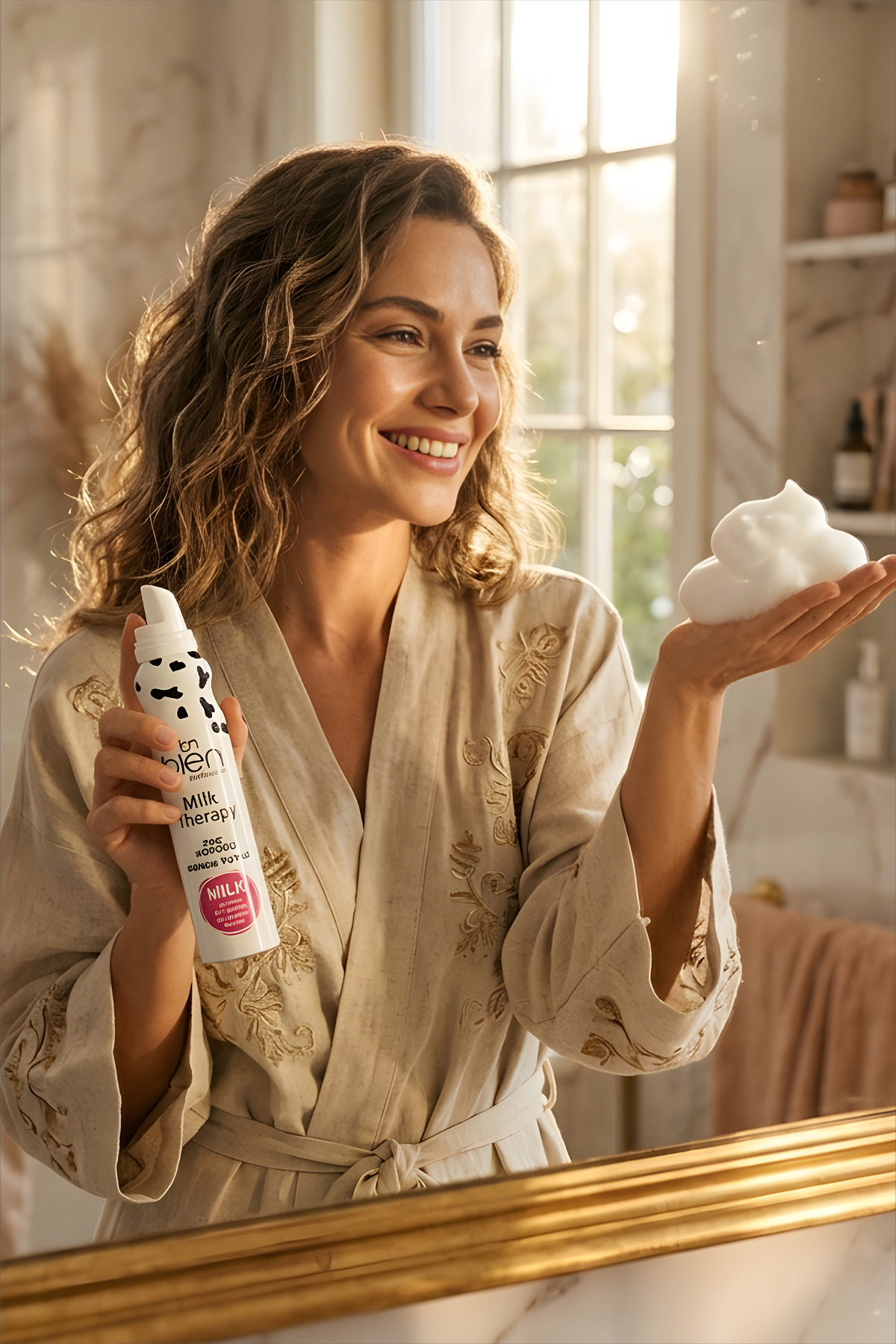 Milk Therapy Süt Proteinli Şekillendirici Saç Köpüğü Esnek Tutuş 200 ML — BİENMİLKKÖPÜK — تصویر 2 از 4