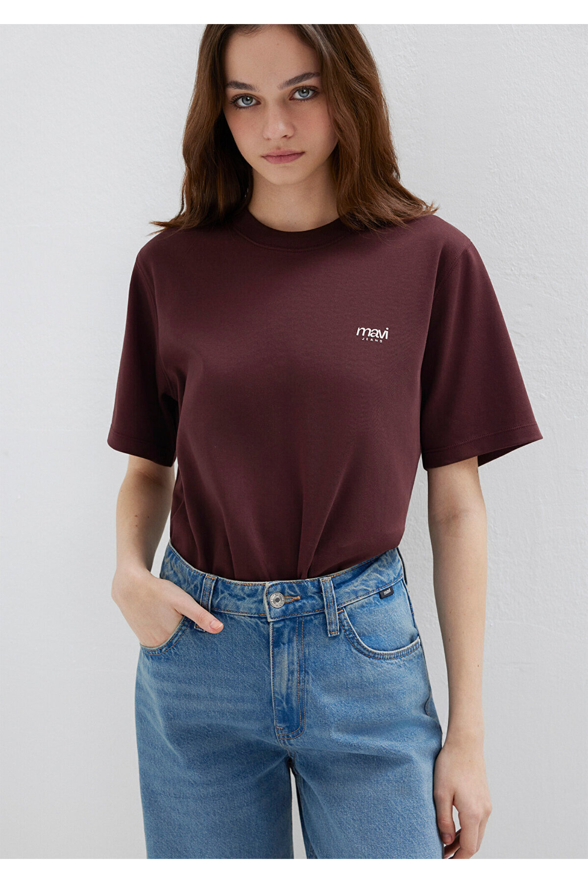 Mavi Jeans Baskılı Bordo Tişört Regular Fit / Normal Kesim 1613804-70223