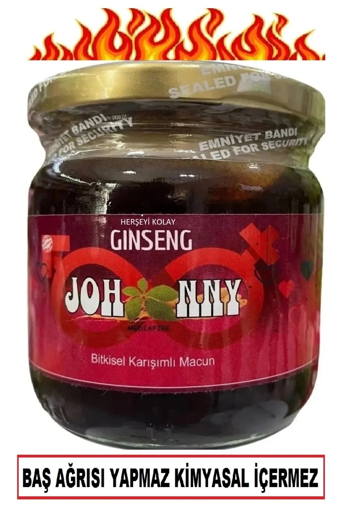 Ginseng, Çakşır Otu, Panax, Bitkisel Karışımlı Macun Macunu Net 240gr Johnny Atom Kuvvetli Macunu — happymen458 — تصویر 7 از 8