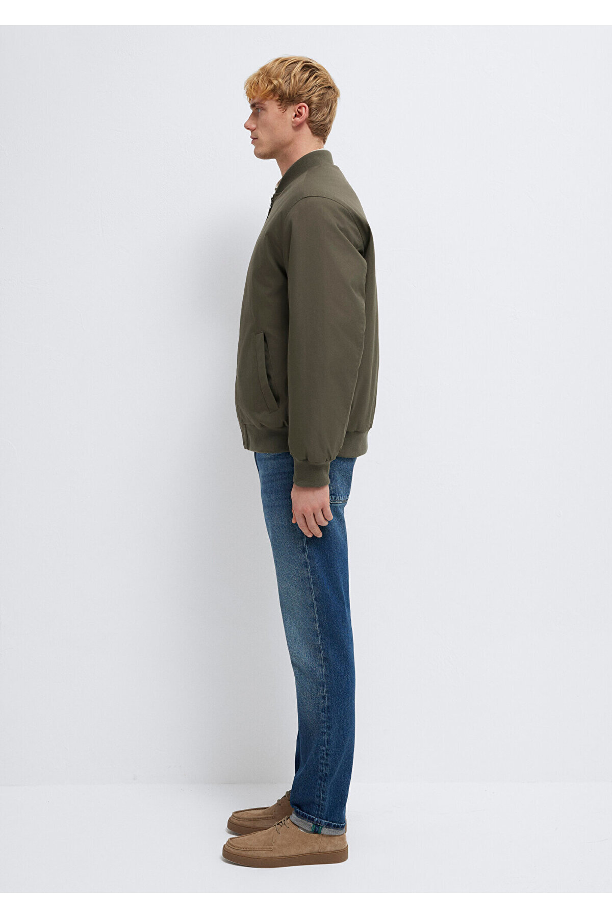 Mavi  Logo Nakışlı Kahverengi Ceket 0110774-87538 - Görsel 4