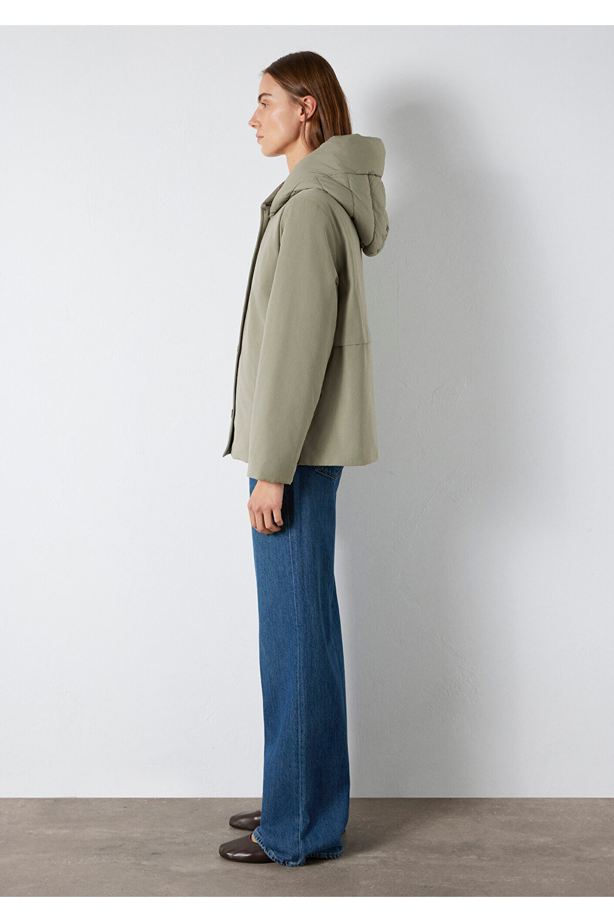 Mavi  Kapüşonlu Yeşil Mont 1110814-71818 - Görsel 7