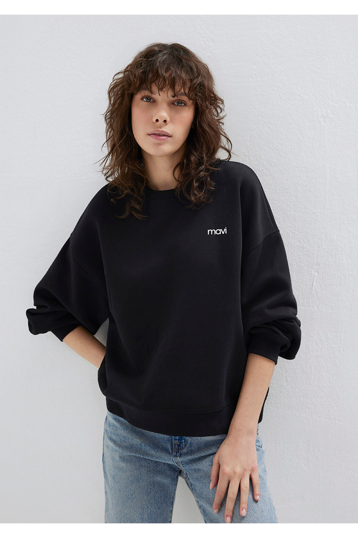 Mavi  Logo Baskılı Siyah Sweatshirt 1S10490-900 - Görsel 3