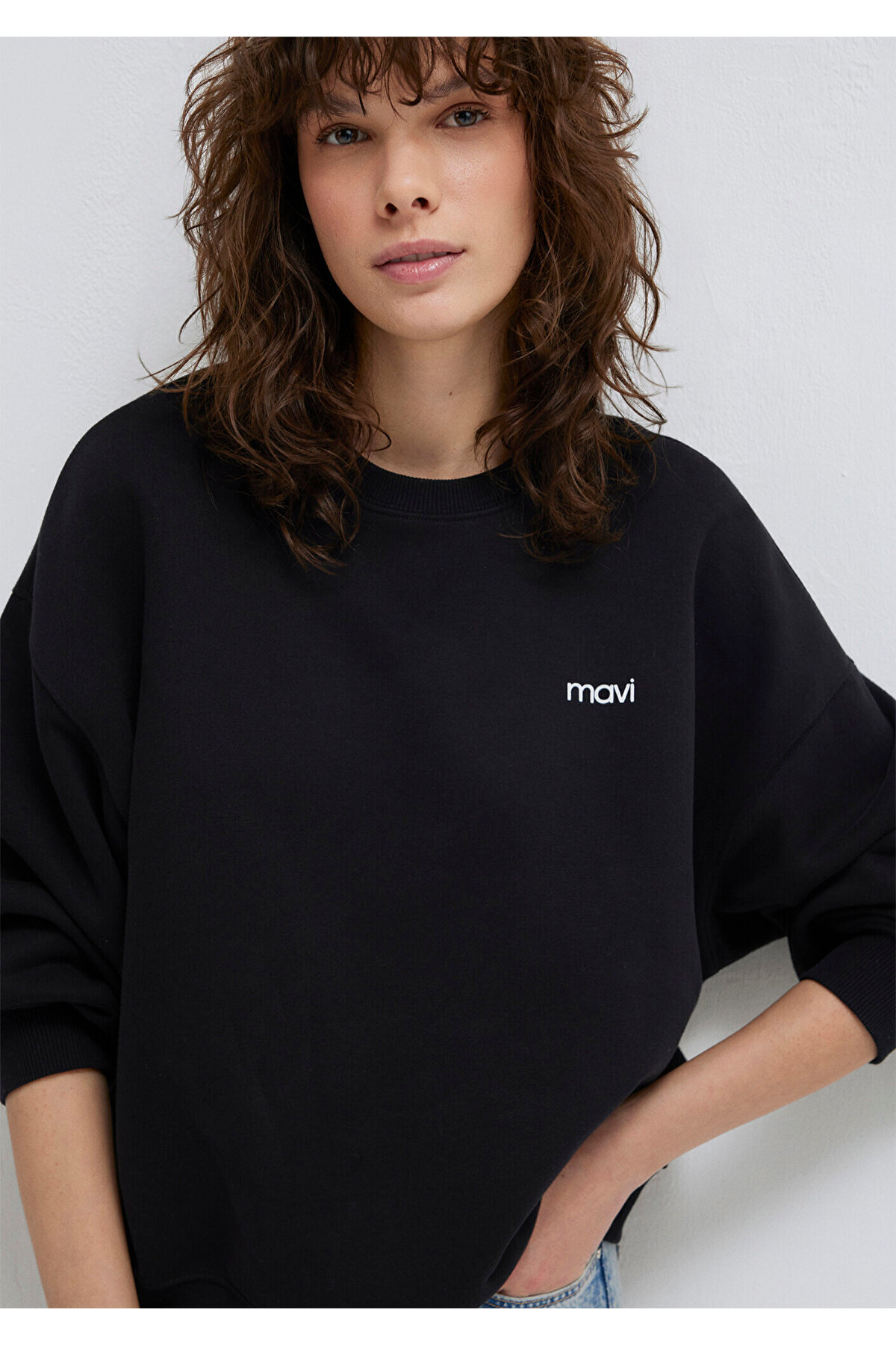 Mavi  Logo Baskılı Siyah Sweatshirt 1S10490-900