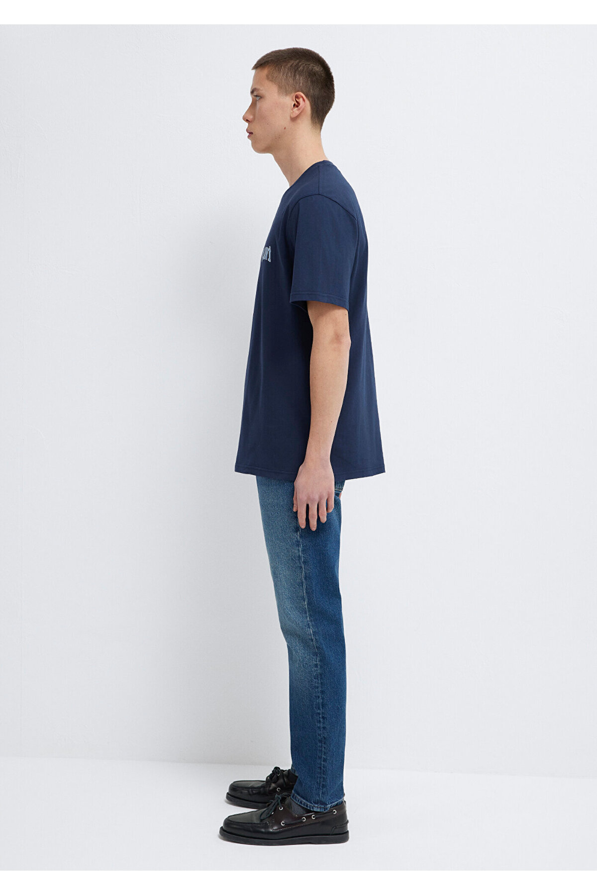 Mavi  Logo Baskılı Lacivert Tişört Regular Fit / Normal Kesim 0611714-70497 - Görsel 4