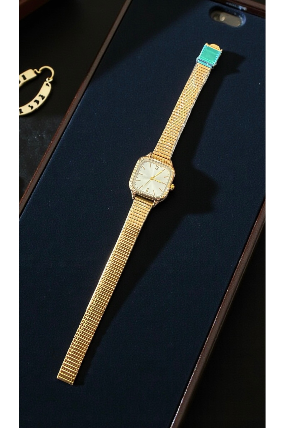 CLUPPOLOON  ÇELİK KORDON KARE MİNİMAL KADIN KOL SAATİİ - Görsel 2