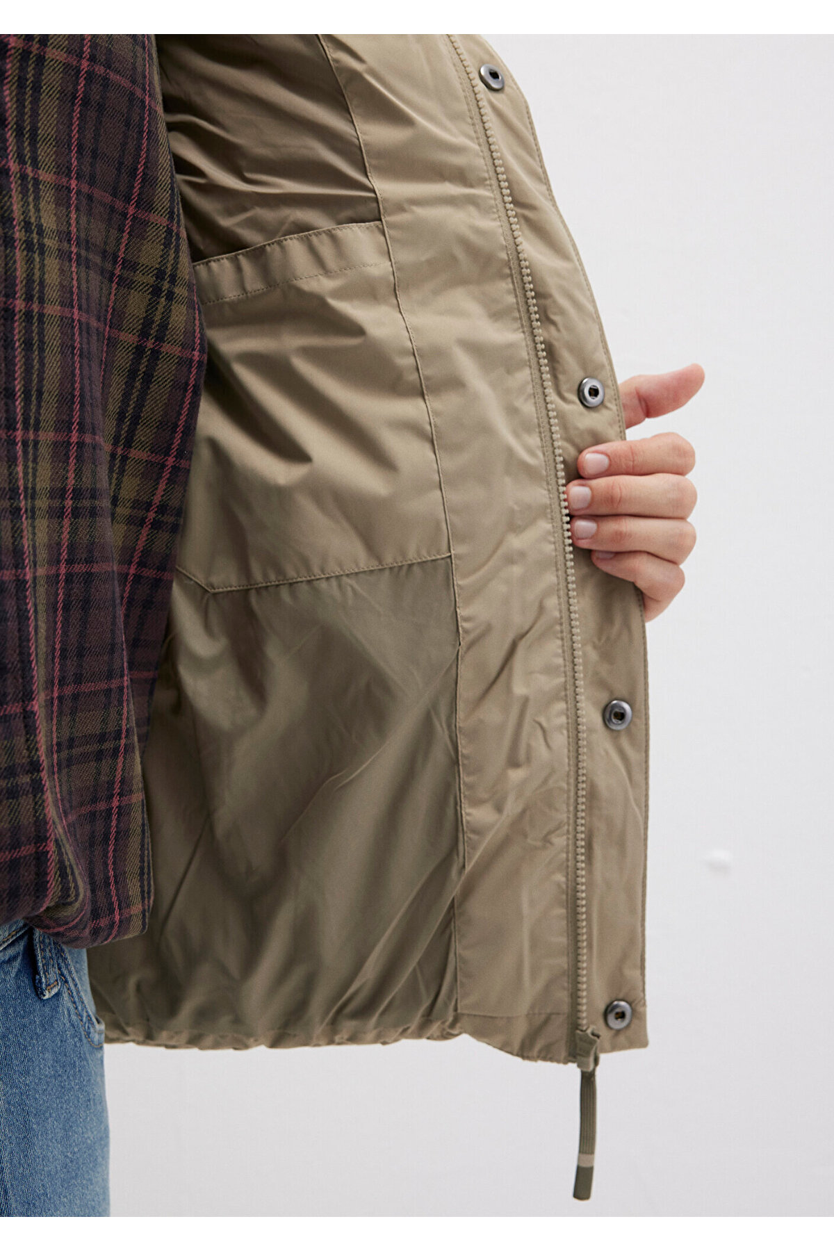 Mavi  Kapüşonlu Bej Şişme Yelek Regular Fit / Normal Kesim 0110306-86749 - Görsel 6