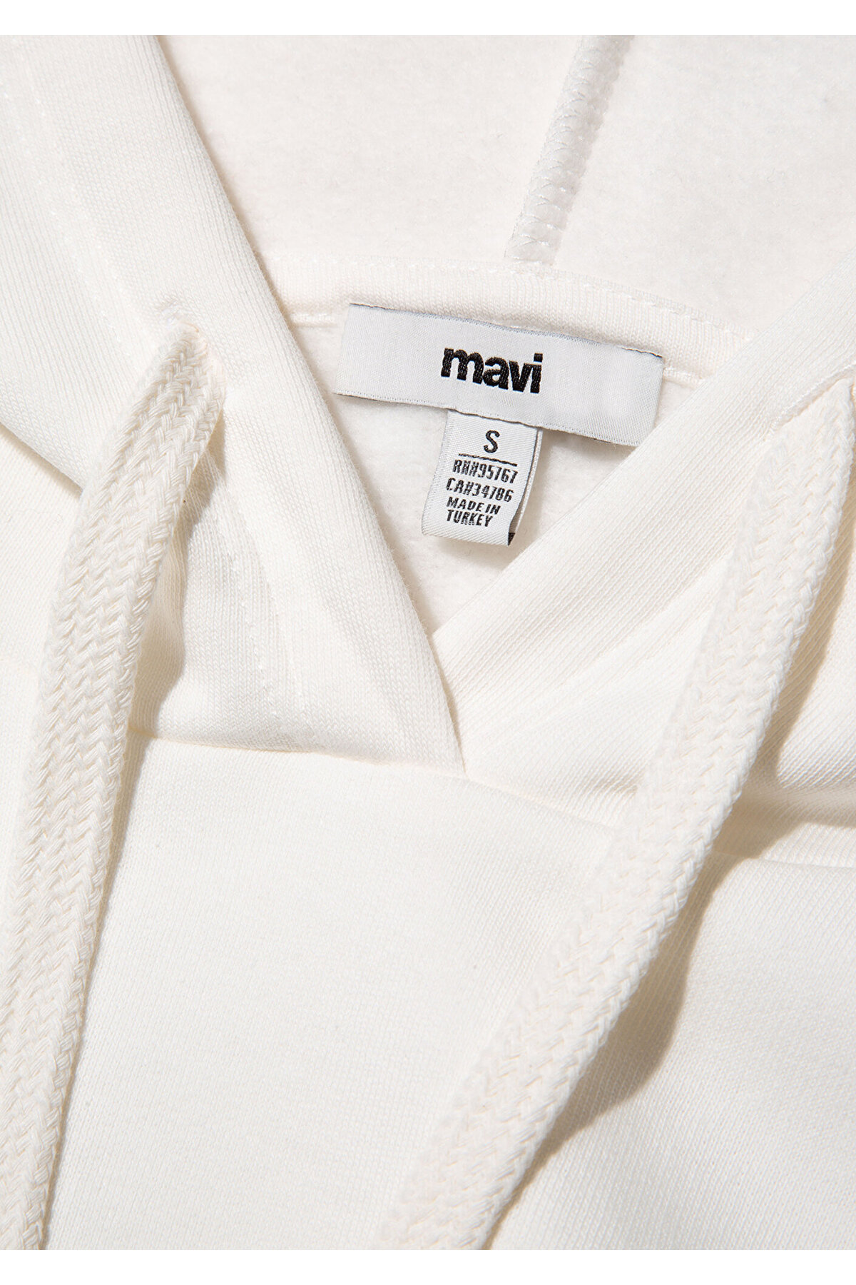 Mavi  Logo Nakışlı Kapüşonlu Beyaz Sweatshirt Oversize / Geniş Kesim 1S10175-80194 - Görsel 7