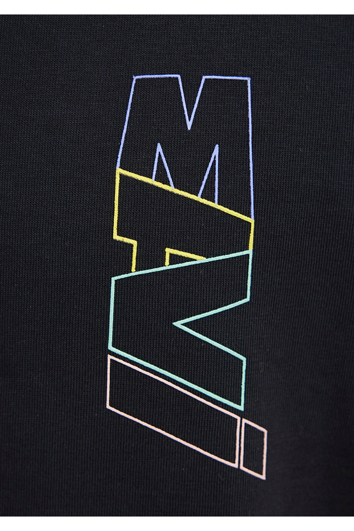 Mavi  Logo Sırt Baskılı Siyah Tişört Loose Fit / Bol Rahat Kesim 0612350-900 - Görsel 7