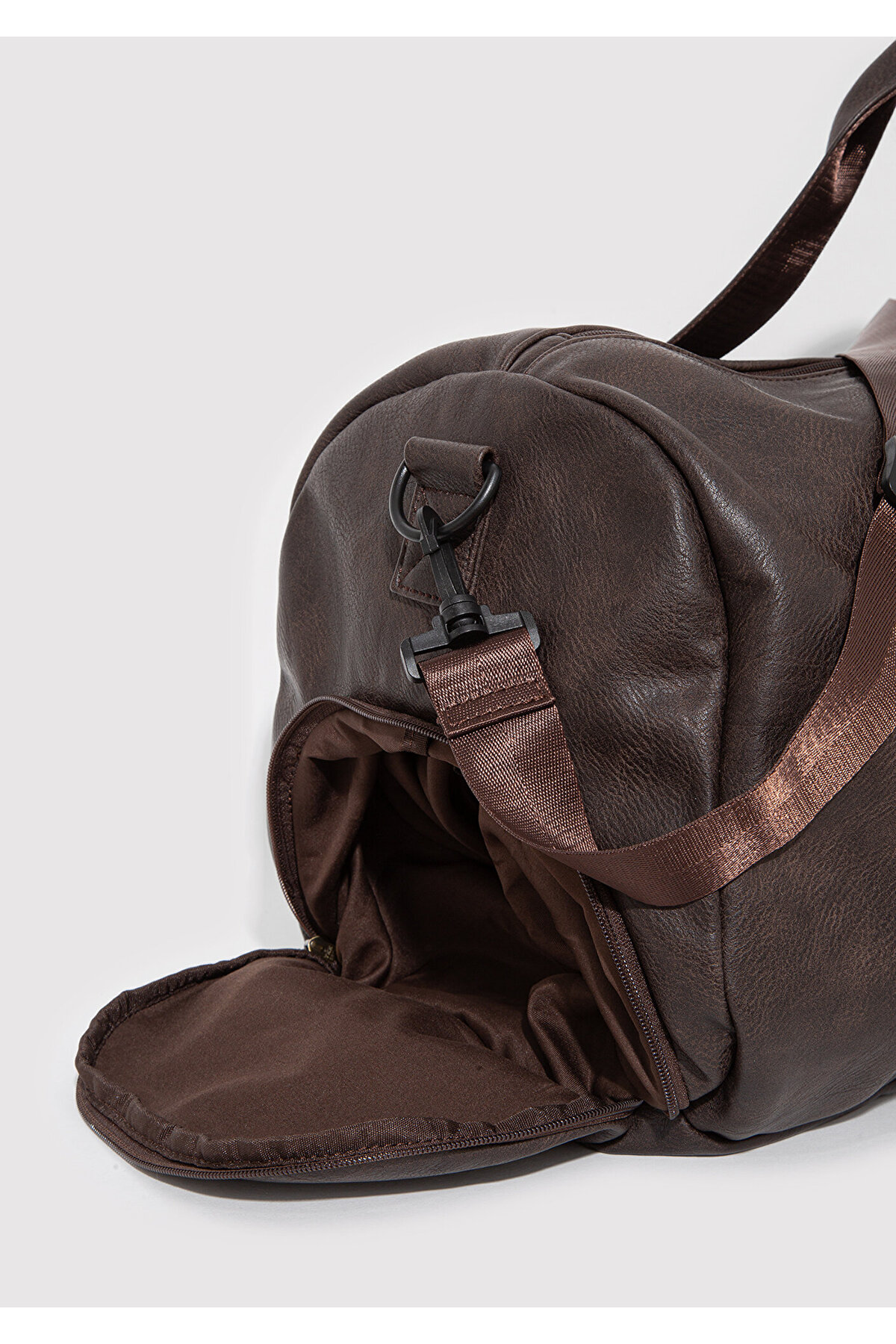 Mavi  Kahverengi Suni Deri Spor Çantası 0911571-70246 - Görsel 7