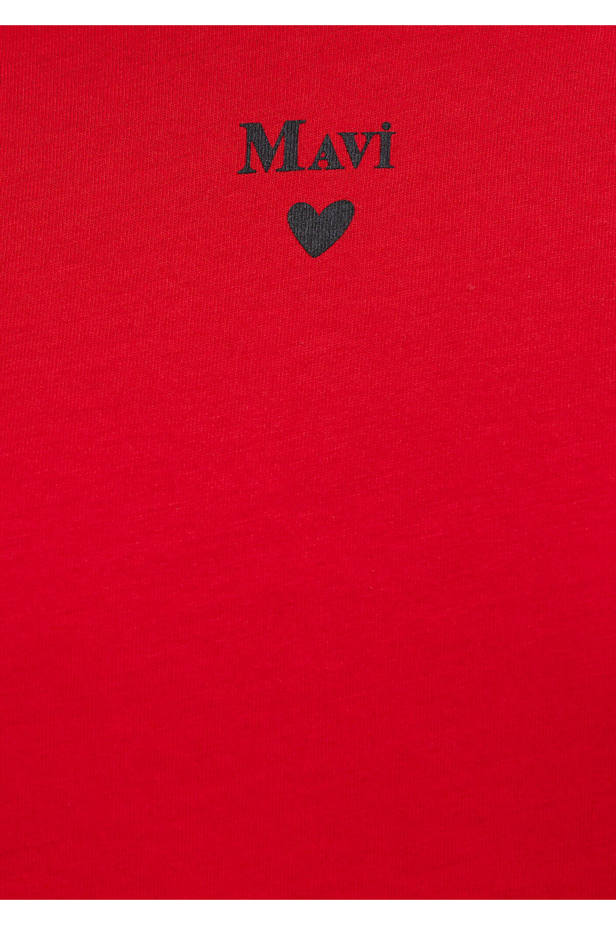 Mavi  Logo Baskılı Kırmızı Tişört Semi Slim Fit / Yarı Dar Kesim 1601185-82054 - Görsel 7