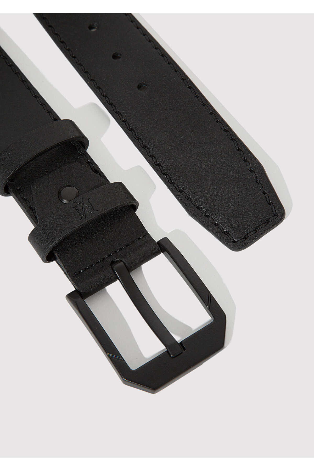 Mavi  Siyah Suni Deri Kemer 0911653-900 - Görsel 5